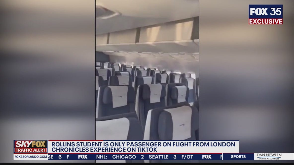 FOX 35 EXCLUSIVE: Florida college student gets transatlantic flight all to himself
